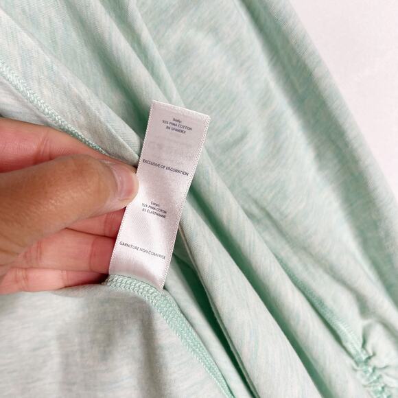 Ivivva by Lululemon Girls 6 Light Green Fours a Charm Wrap Top Pima Cotton Drape - Picture 11 of 11